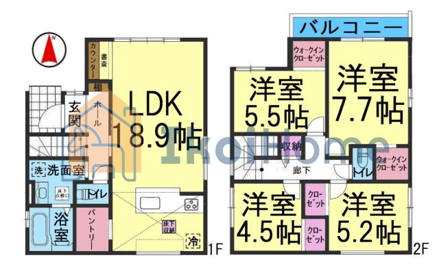 明石市大久保町大窪19期　新築戸建の間取り