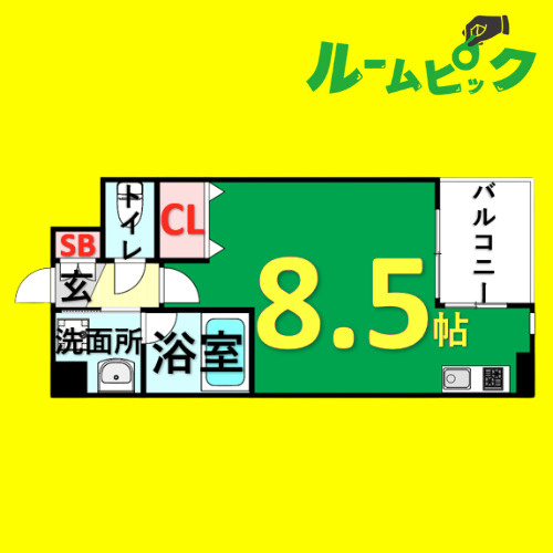 CITY SPIRE 名駅北　名古屋市賃貸　仲介手数料無料の間取り