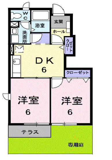 【間取り】 | メゾン　シャンティ　Ｂ