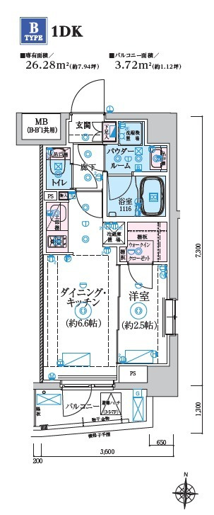 リヴシティ菊川駅前の間取り