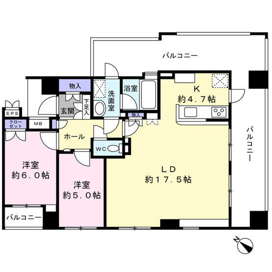 【間取り】 | アメックス西新駅前　★プライスホームなら仲介手数料が割引価格です★