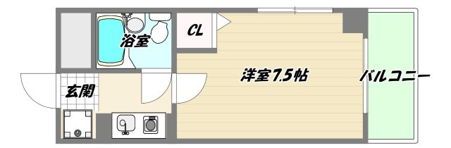 大阪市淀川区塚本３丁目の賃貸マンションの間取り
