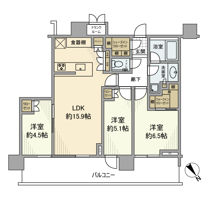 パークシティ武蔵小山ザタワーの間取り