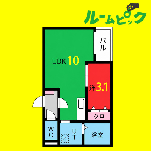 Jack dotokukitaⅠ　名古屋市賃貸　仲介手数料無料の間取り
