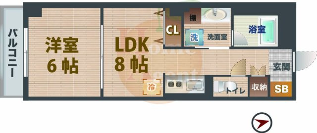 【間取り】 | 西荻HILLS | 1LDKのお部屋です。
