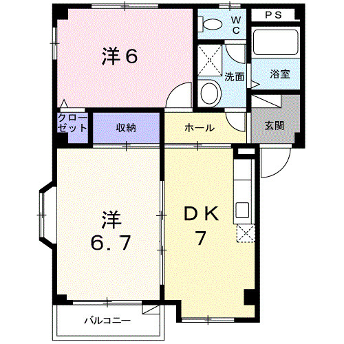 サニーガーデンハイツＢの間取り