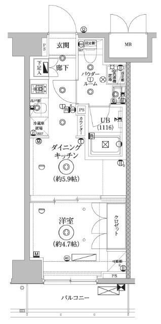 セジョリ墨田EASTⅢの間取り