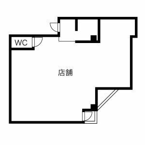 東大阪市足代新町の店舗事務所の間取り