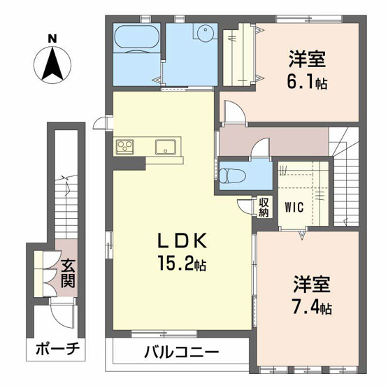 【間取り】 | シャーメゾン　アミコートA棟