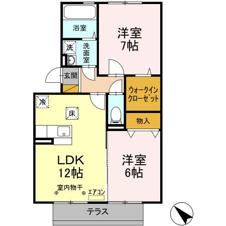 【間取り】 | スプリングフォレスト B