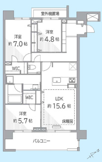 【間取り】 | ライオンズマンション弦巻グランフォート