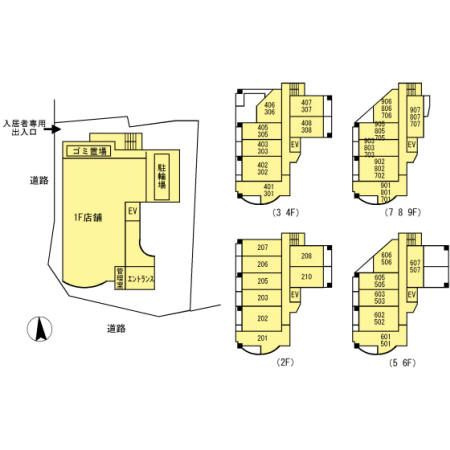 エントピアパレスの区画図