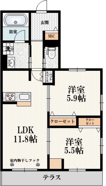 コートソラーレの間取り|★開放感のある間取り★