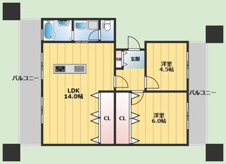 【間取り】 | 隆豊ハイツ