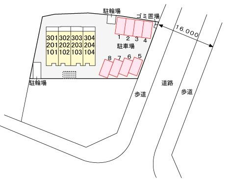 ウェステン　ドルフⅠの駐車場