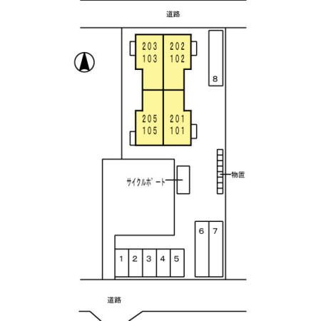 フルール渕町の区画図