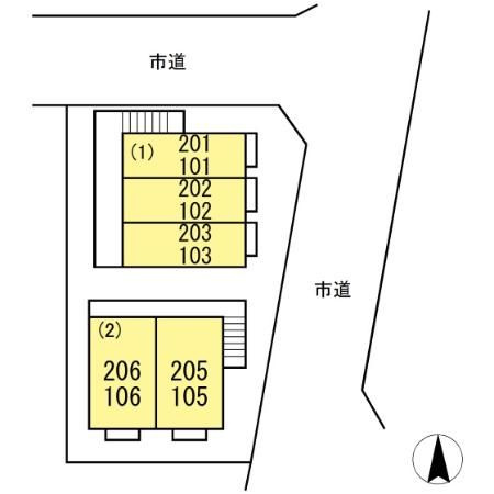 フレールヒル　（1）の区画図