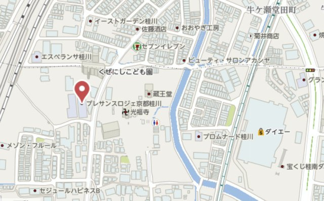 プレサンスロジェ京都桂川ザ・レジデンス　3階の地図