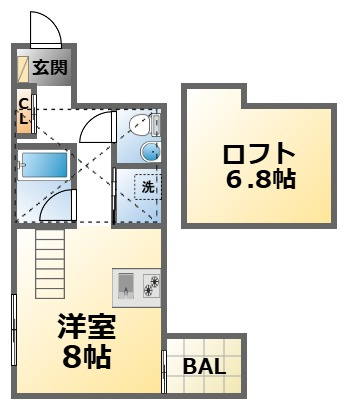 C4　KOSHIEN　EASTの間取り