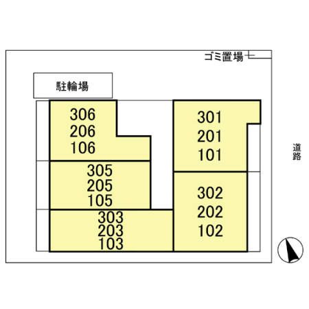 ディアコート馬橋の区画図