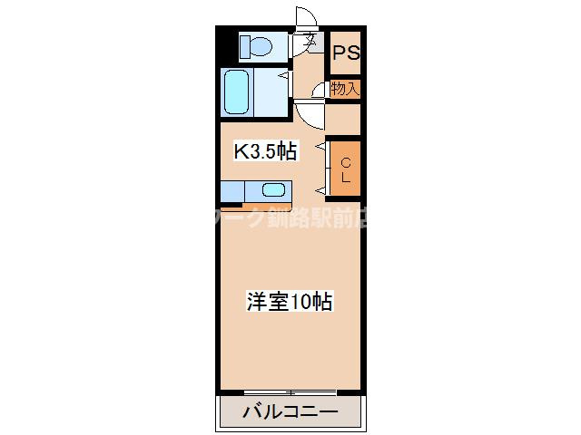 ロマーヌ釧路第二の間取り