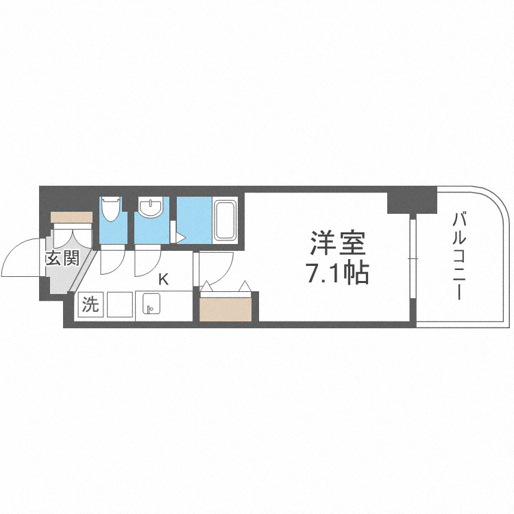 Luxe西長堀の間取り