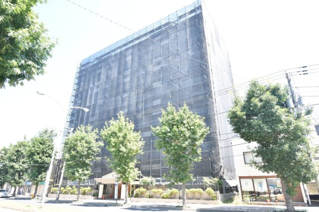 美しい街路樹沿いに佇むマンション。しっかりと管理維持がなされており、安心感のある住環境です。