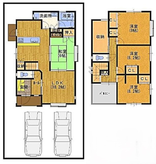 【間取り】 | 中古戸建　明石市二見町西二見駅前３丁目 | ４ＬＤＫ