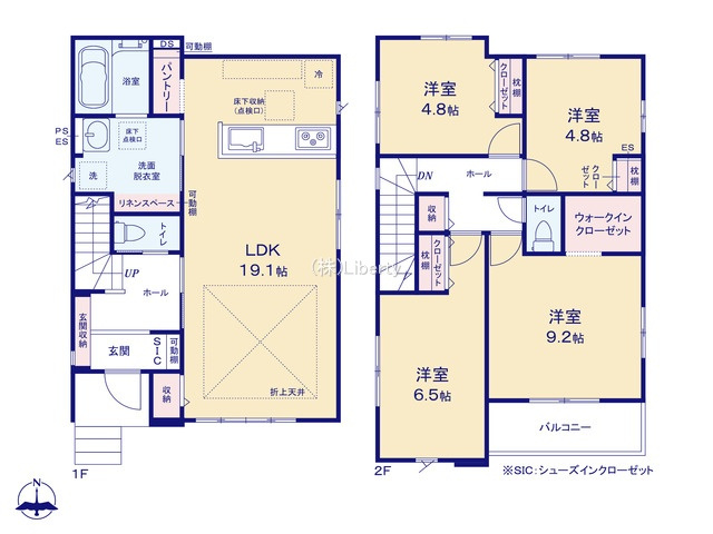 つくばみらい市陽光台2期　新築戸建の間取り