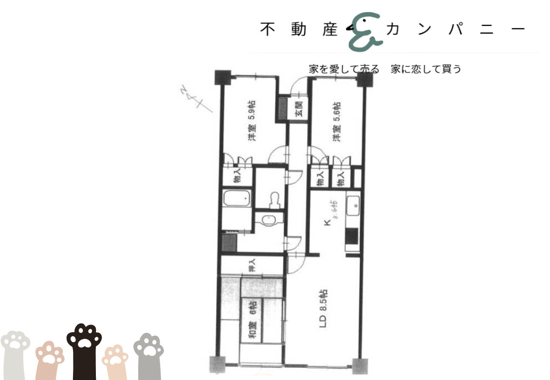サーパス衣山弐番館の間取り