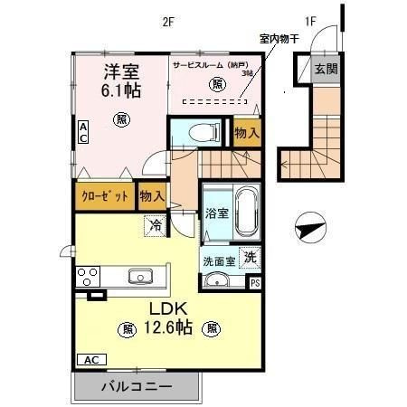 ヴィラアヴェニューセレーネ　B棟の間取り