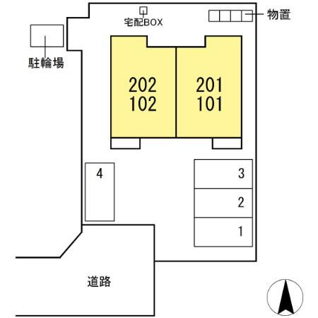 ソレイユ仙北の区画図