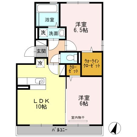 サンハイム須屋　A棟の間取り