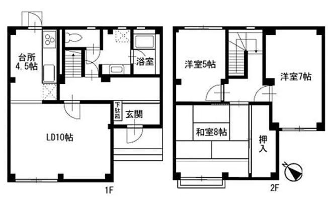 【間取り】 | 名瀬邸 | テラスハウスのお部屋です！