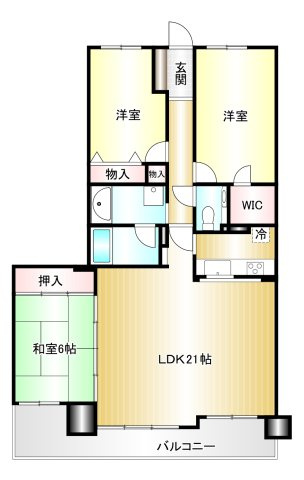 エスリード高田市駅前南の間取り|専有面積：86.99ｍ2　3LDK