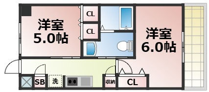 【間取り】 | エステムプラザ大阪城パークフロント　仲介手数料無料