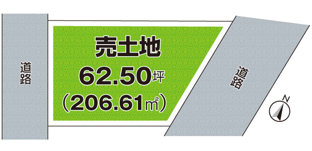 ■枚方市東中振　売土地の土地図