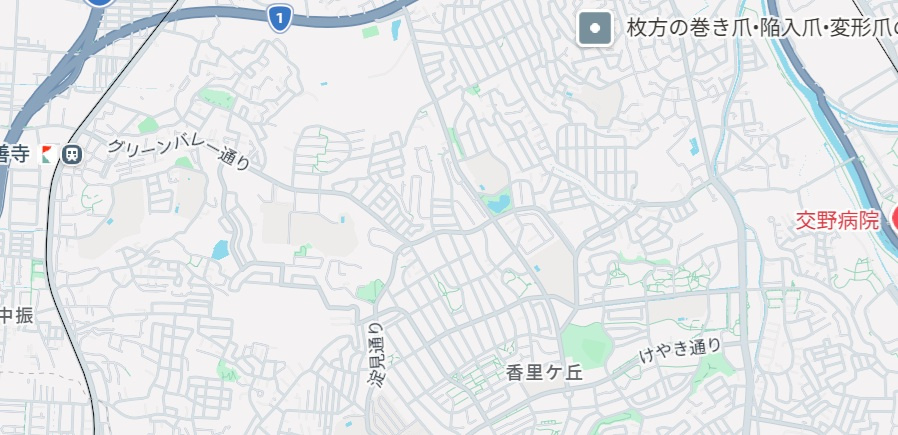 ■枚方市東中振　売土地の地図