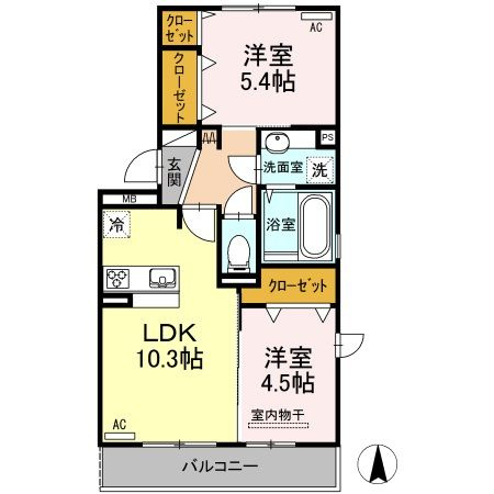 サンフラワー須屋の間取り