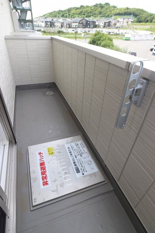 クローバー富士1号館のバルコニー