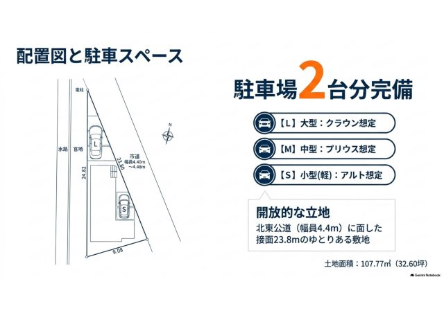 葵区大岩 新築住宅の区画図