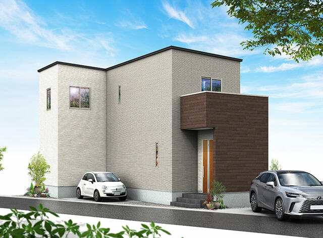 葵区大岩 新築住宅の外観パース