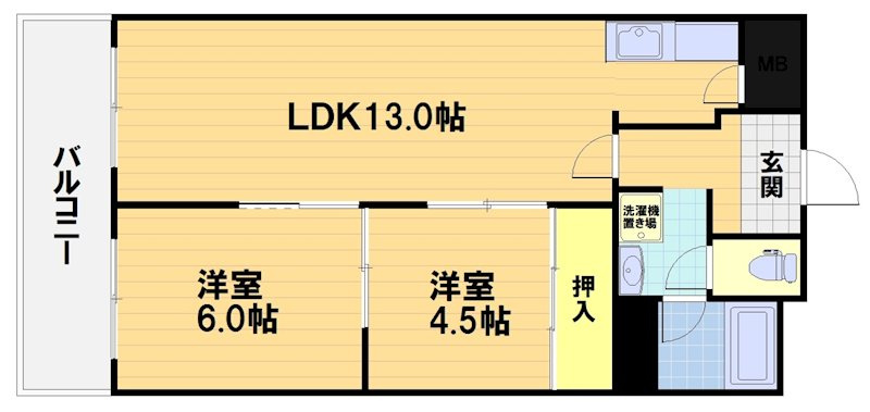 アサワハイツの間取り