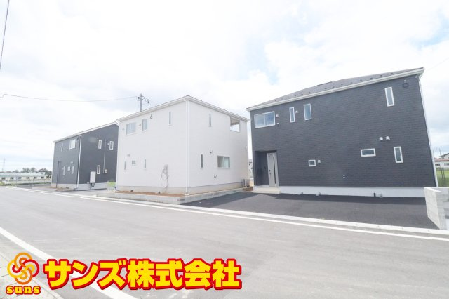 矢吹町八幡町第２１　　　８号棟　　　善郷小学校、矢吹中学区の外観|北西側から見た区画全体