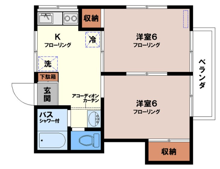 上原コーポの間取り
