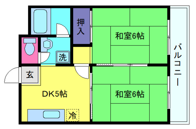 六甲スカイハイツの間取り
