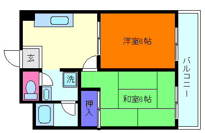 六甲スカイハイツの間取り