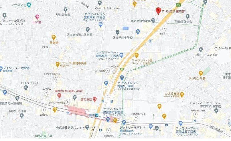 フェルクルールプレスト池袋WESTの地図