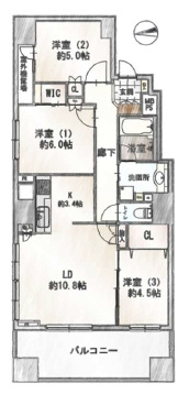 ライオンズ川越新富町の間取り
