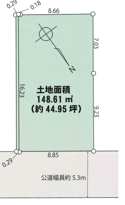 茅ケ崎市菱沼３丁目　売地の土地図